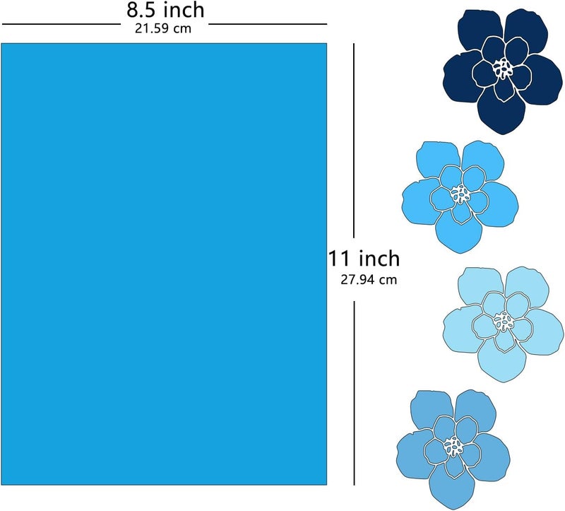 WEKOOSE Blue Green CardStock, Art Kraft Cover Stock Paper, 80lb/230GSM for Card Construction Making, Scrapbooking, Printing, Quilling and Crafts DIY 10 Shades 30 Sheets, 3 Sheet Each Color - Image 3